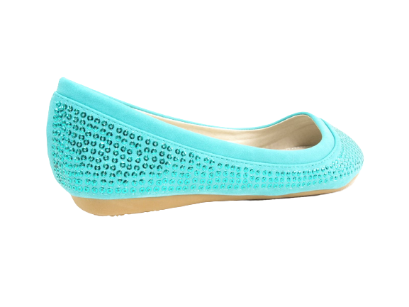 Ballerines mocassins sans lacets pour femmes, chaussures plates décontractées, vert # 5985