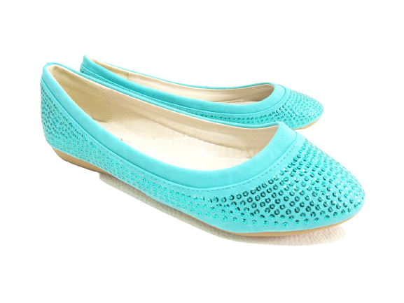 Ballerines mocassins sans lacets pour femmes, chaussures plates décontractées, vert # 5985