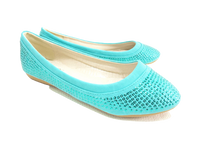 Damen Slipper Halbschuhe Ballerina Loafer Mokassins Slip On Flats Freizeit Green # 5985