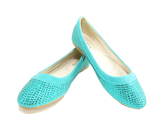 Ballerines mocassins sans lacets pour femmes, chaussures plates décontractées, vert # 5985