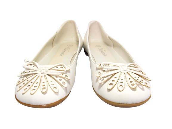 Ballerines Mocassins Slip-on pour femmes, chaussures plates décontractées, blanc # 139522