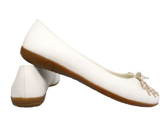 Ballerines Mocassins Slip-on pour femmes, chaussures plates décontractées, blanc # 139522