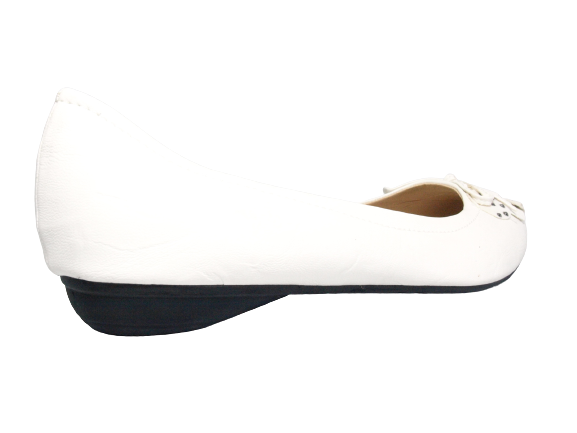 Ballerines mocassins sans lacets pour femmes, chaussures plates décontractées, blanc # 102