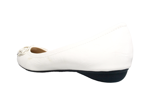 Ballerines mocassins sans lacets pour femmes, chaussures plates décontractées, blanc # 102