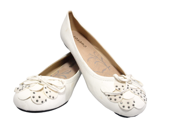 Ballerines mocassins sans lacets pour femmes, chaussures plates décontractées, blanc # 102