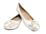 Damen Slipper Halbschuhe Ballerina Loafer Mokassins Slip On Flats Freizeit White # 102