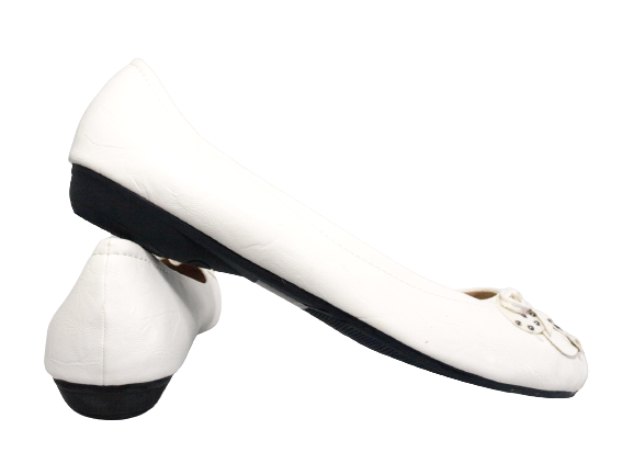 Ballerines mocassins sans lacets pour femmes, chaussures plates décontractées, blanc # 102