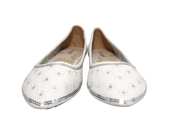 Ballerines mocassins à enfiler pour femme chaussures basses décontractées blanc # 688-22