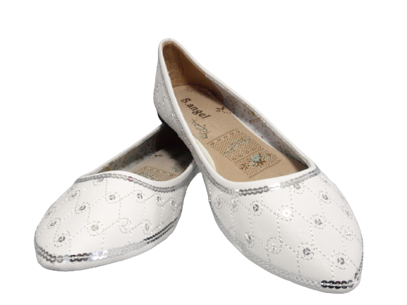Ballerines mocassins à enfiler pour femme chaussures basses décontractées blanc # 688-22