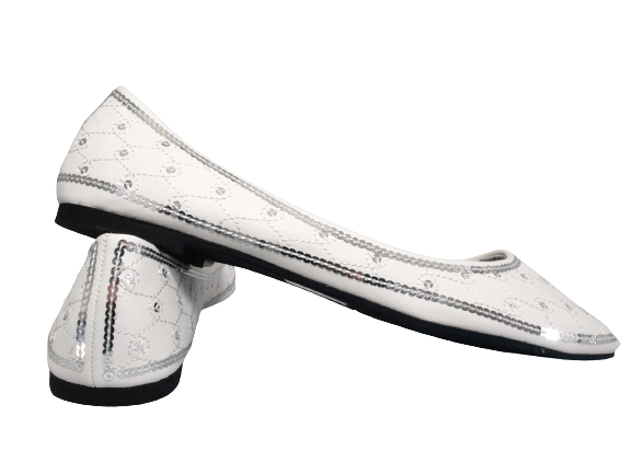 Ballerines mocassins à enfiler pour femme chaussures basses décontractées blanc # 688-22