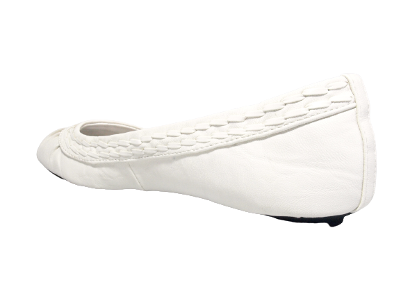 Ballerines mocassins à enfiler pour femme chaussures basses décontractées blanc # 71982