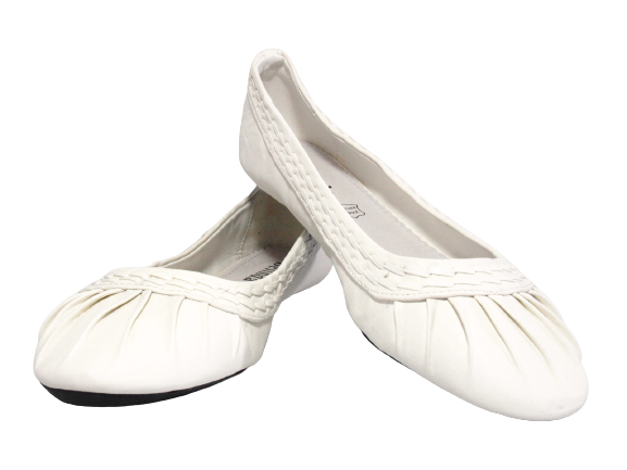 Ballerines mocassins à enfiler pour femme chaussures basses décontractées blanc # 71982