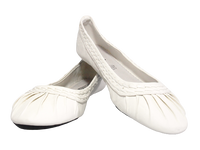 Damen Slipper Halbschuhe Ballerina Loafer Mokassins Slip On Flats Freizeit White # 71982