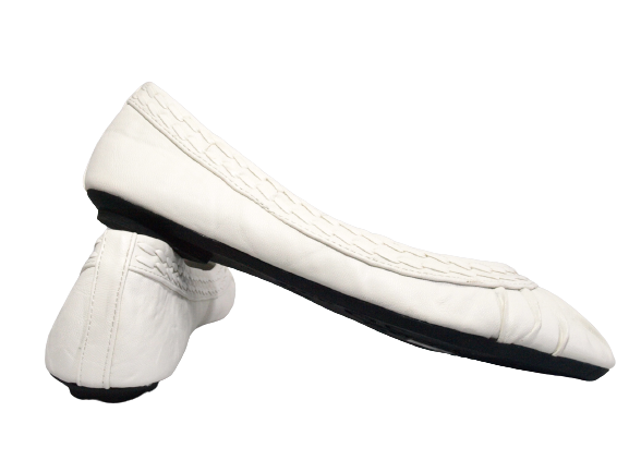 Ballerines mocassins à enfiler pour femme chaussures basses décontractées blanc # 71982