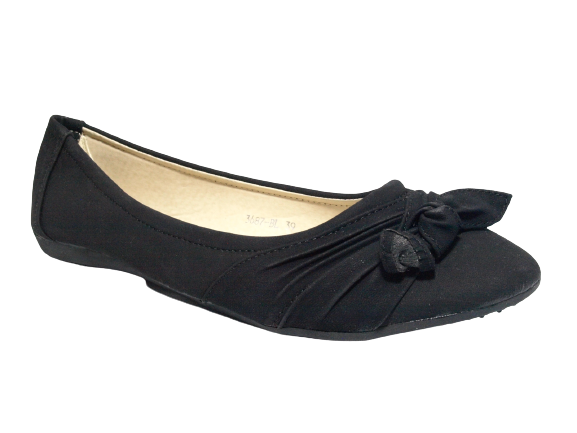 Chaussures femme ballerines mocassins sans lacets plates décontractées noir # 3687