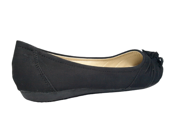 Chaussures femme ballerines mocassins sans lacets plates décontractées noir # 3687