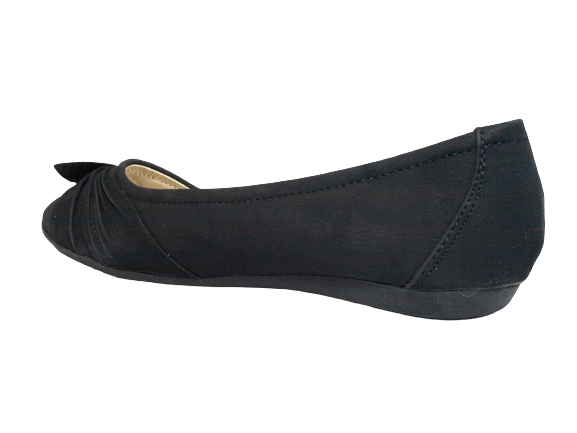 Chaussures femme ballerines mocassins sans lacets plates décontractées noir # 3687