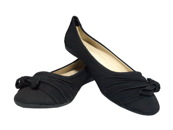 Chaussures femme ballerines mocassins sans lacets plates décontractées noir # 3687