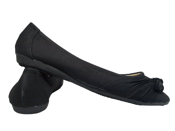 Chaussures femme ballerines mocassins sans lacets plates décontractées noir # 3687