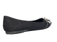 Damen Slipper Halbschuhe Ballerina Loafer Mokassins Slip On Flats Freizeit Black # 013