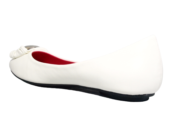 Ballerines mocassins à enfiler pour femmes, chaussures basses, style décontracté, blanc # 6845