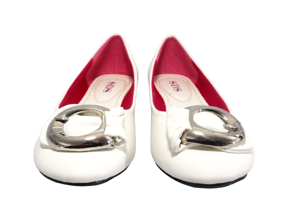 Ballerines mocassins à enfiler pour femmes, chaussures basses, style décontracté, blanc # 6845