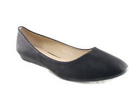 Damen Slipper Keilabsatz Ballerina Loafer Mokassins Slip On Flats Freizeit Black # 8112