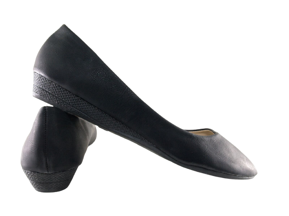 Ballerines à semelles compensées pour femmes, mocassins slip-on, chaussures plates décontractées, noir # 8112
