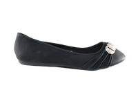 Damen Slipper Halbschuhe Ballerina Loafer Mokassins Slip On Flats Freizeit Black # 8274