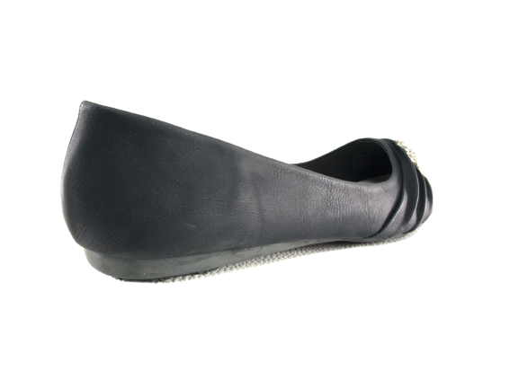 Ballerines mocassins à enfiler pour femmes, chaussures plates décontractées, noir # 8274