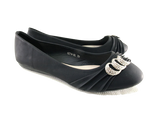 Damen Slipper Halbschuhe Ballerina Loafer Mokassins Slip On Flats Freizeit Black # 8274