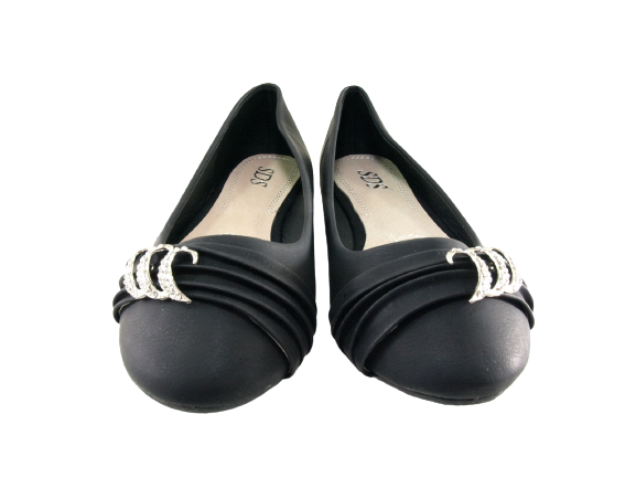 Ballerines mocassins à enfiler pour femmes, chaussures plates décontractées, noir # 8274