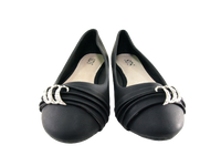 Damen Slipper Halbschuhe Ballerina Loafer Mokassins Slip On Flats Freizeit Black # 8274