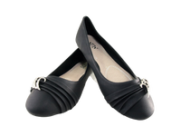 Damen Slipper Halbschuhe Ballerina Loafer Mokassins Slip On Flats Freizeit Black # 8274