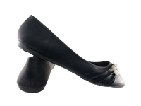 Damen Slipper Halbschuhe Ballerina Loafer Mokassins Slip On Flats Freizeit Black # 8274