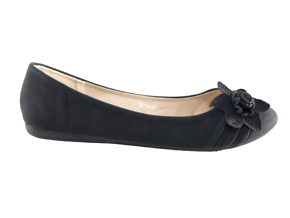 Chaussures femme ballerines mocassins slip-on plates décontractées noir # 5739