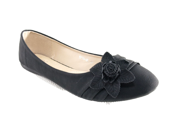 Chaussures femme ballerines mocassins slip-on plates décontractées noir # 5739