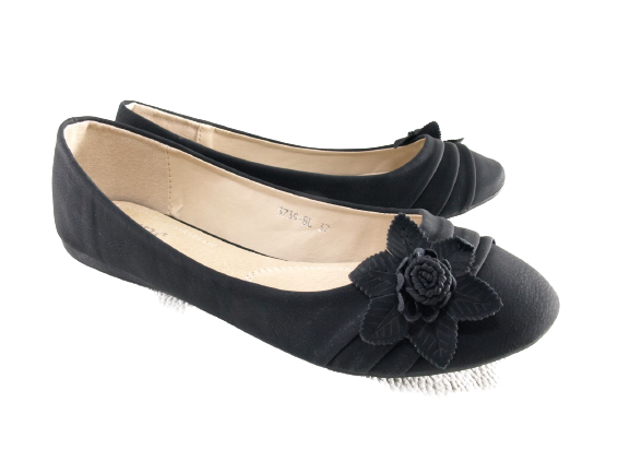 Chaussures femme ballerines mocassins slip-on plates décontractées noir # 5739