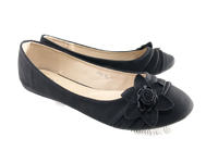 Damen Slipper Halbschuhe Ballerina Loafer Mokassins Slip On Flats Freizeit Black # 5739