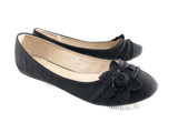 Damen Slipper Halbschuhe Ballerina Loafer Mokassins Slip On Flats Freizeit Black # 5739