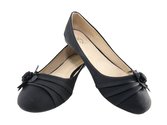 Chaussures femme ballerines mocassins slip-on plates décontractées noir # 5739