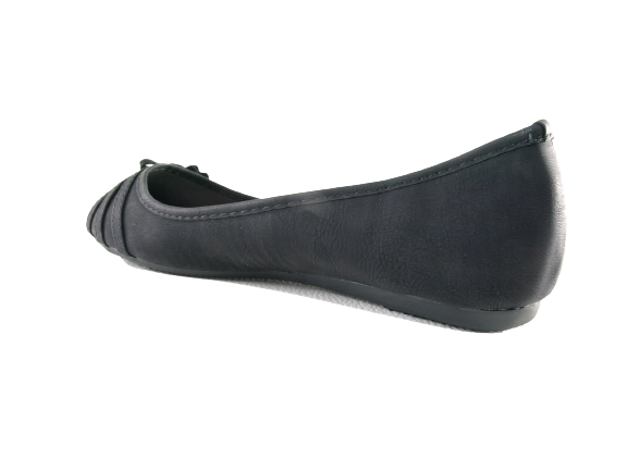 Mocassins ballerines chaussures basses pour femmes sans lacets décontractées noir # 1876