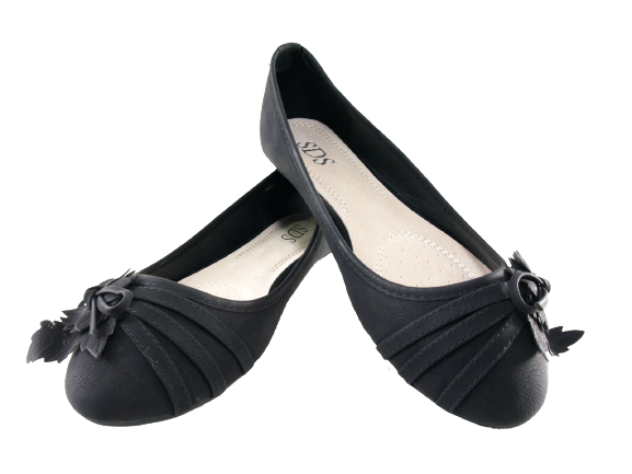 Mocassins ballerines chaussures basses pour femmes sans lacets décontractées noir # 1876