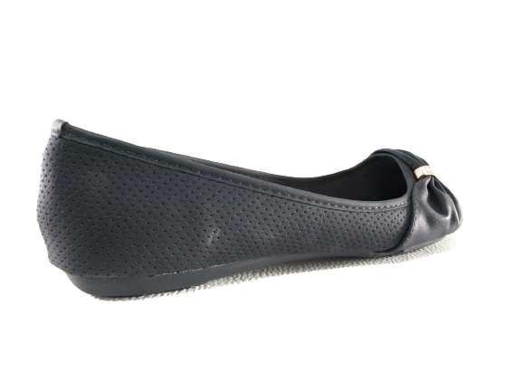 Damen Slipper Halbschuhe Ballerina Loafer Mokassins Slip On Flats Freizeit Black # 9707