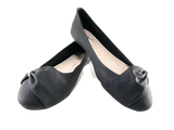 Damen Slipper Halbschuhe Ballerina Loafer Mokassins Slip On Flats Freizeit Black # 9707