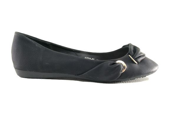 Mocassins ballerines chaussures basses pour femmes slip-on plates décontractées noir # 6374