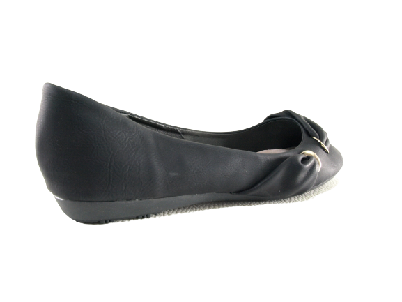 Mocassins ballerines chaussures basses pour femmes slip-on plates décontractées noir # 6374