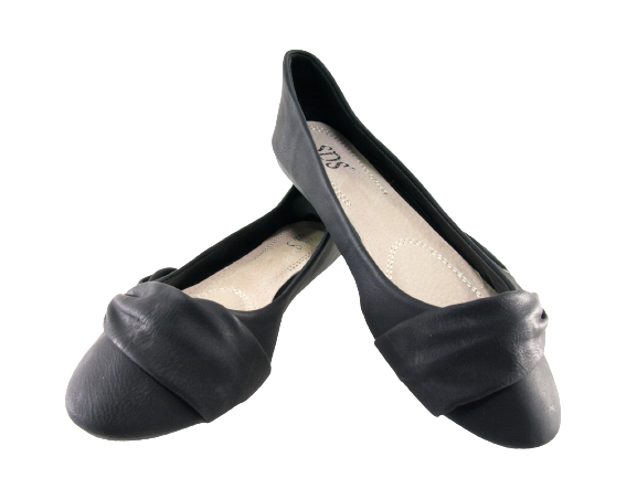 Mocassins ballerines chaussures basses pour femmes slip-on plates décontractées noir # 6374