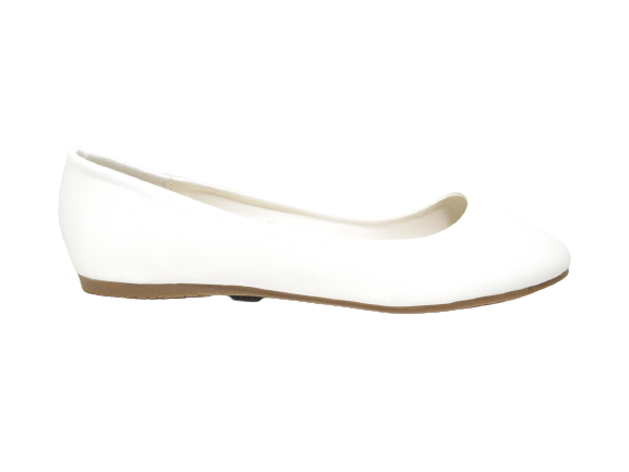 Chaussures femme ballerines mocassins slip-on plats décontractés blanc # 0080