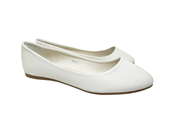 Women's Slip-On Loafers Ballerina Moccasins Flats Casual White # 0080